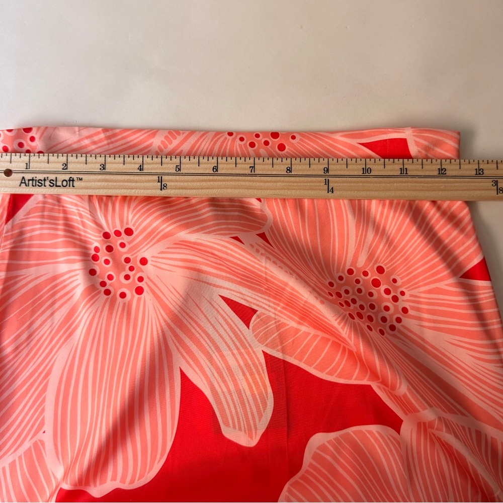 Praia by Dayanara Duran Floral Maxi Skirt | Orange Colombian Designer - Picture 7 of 8